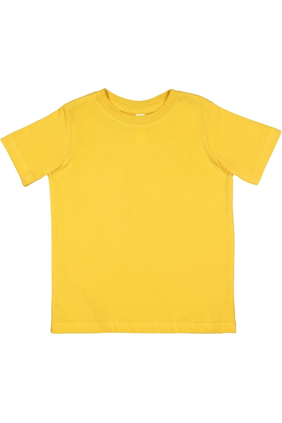 Fine Jersey Toddler T-Shirt Boy & Girl| Kids Tee| Blank Child Tshirt, Mustard, 2