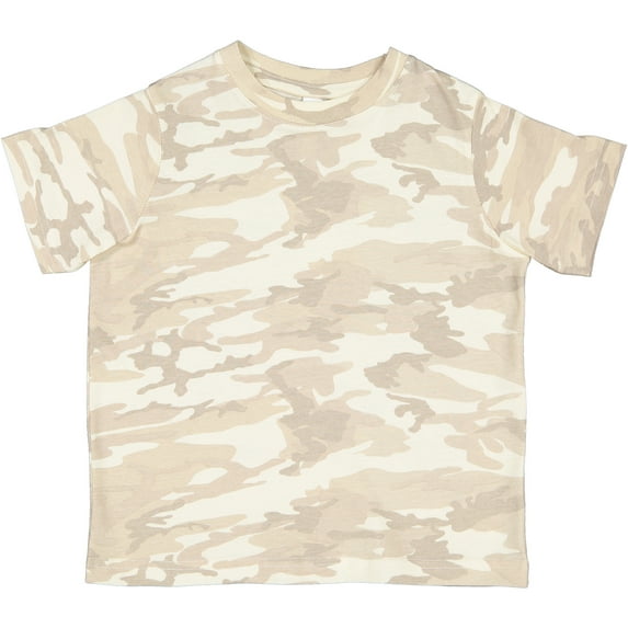 Rabbit Skins Fine Jersey Toddler T-Shirt Boy & Girl| Kids Tee| Blank Child Tshirt, Natural Camo, 4