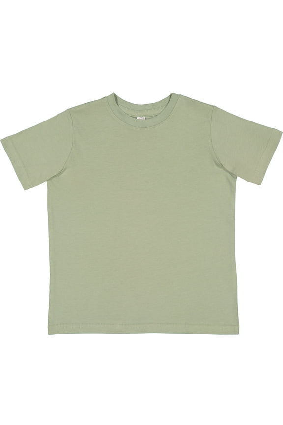 Fine Jersey Toddler T-Shirt Boy & Girl| Kids Tee| Blank Child Tshirt, Sage, 7