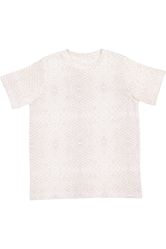 Fine Jersey Toddler T-Shirt Boy & Girl| Kids Tee| Blank Child Tshirt, White Reptile, 5