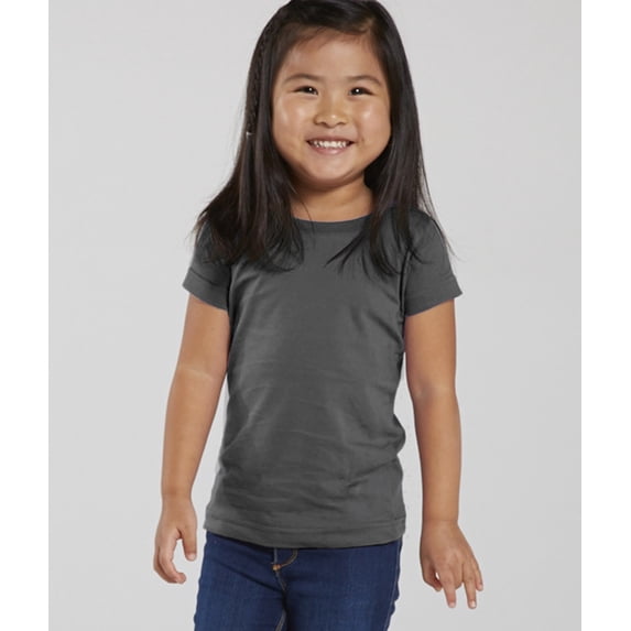 Rabbit Skins Girls' 4.5 oz Fine Jersey Longer Length T-Shirt
