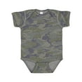 thumbnail image 1 of Rabbit Skins Infant 100% Cotton Jersey Lap Shoulder Short Sleeve Bodysuit, Vintage Camo, 24 Months, 1 of 4