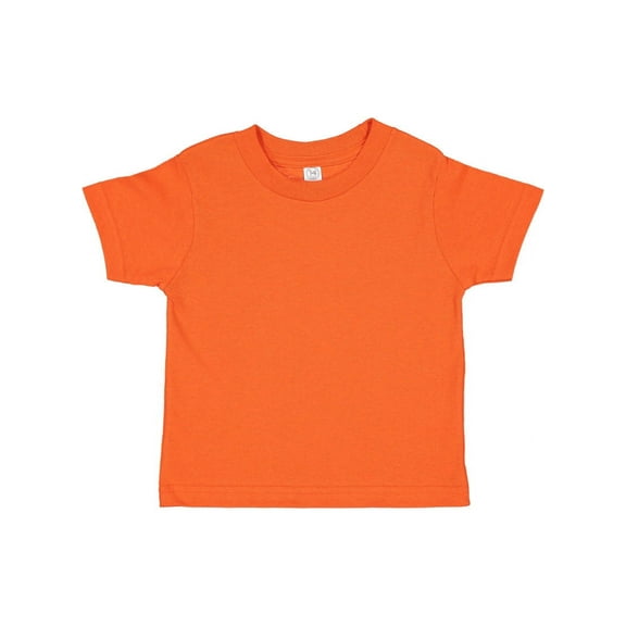 Rabbit Skins Infant 100% Cotton Jersey Short Sleeve Tee, Orange, 6 Months