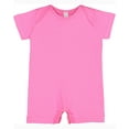 thumbnail image 1 of Rabbit Skins Infant 100% Cotton Premium Jersey Short Sleeve Romper, Raspberry, 18 Months, 1 of 4