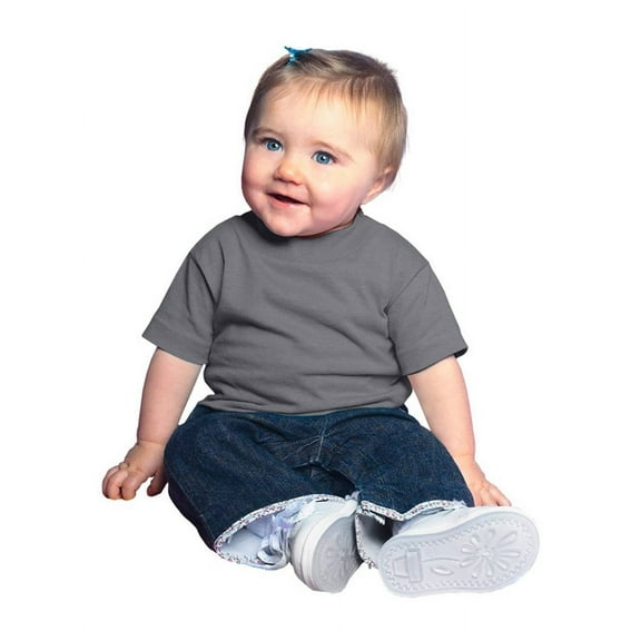 Rabbit Skins Infant 5.5 oz. Short-Sleeve T-Shirt, Charcoal 6M