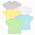 thumbnail image 1 of Rabbit Skins, Infant Baby Fine Jersey Short Sleeve Tee 5 Pack, Baby Love, 24 Months, 1 of 1
