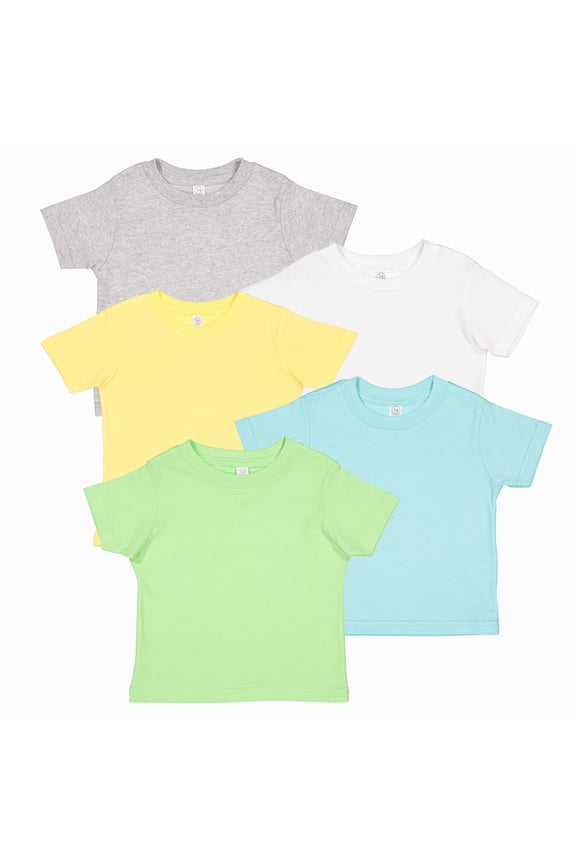 , Infant Baby Fine Jersey Short Sleeve Tee 5 Pack, Baby Love, 24 Months