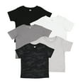 thumbnail image 1 of Rabbit Skins, Infant Baby Fine Jersey Short Sleeve Tee 5 Pack, Storm , 12 Months, 1 of 1