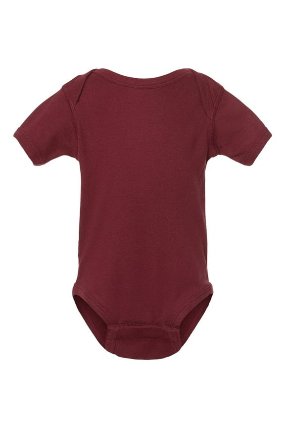 , Baby Soft Short-Sleeve Bodysuit , Maroon, 6 Months
