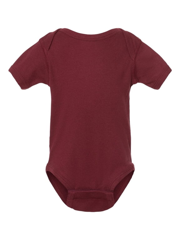 , Baby Soft Short-Sleeve Bodysuit , Maroon, 6 Months