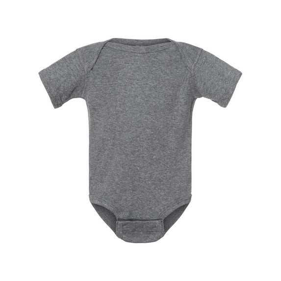 Rabbit Skins - Infant Baby Rib Bodysuit - 4400 - Granite Heather - Size: 18M