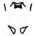 thumbnail image 1 of Rabbit Skins Infant Baby Rib Bow Tie Bodysuit - WHITE/ BLACK - 18MOS, 1 of 2
