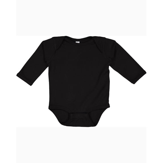 Rabbit Skins Infant Baby Rib Lap Shoulder Long Sleeve Creeper - 4411