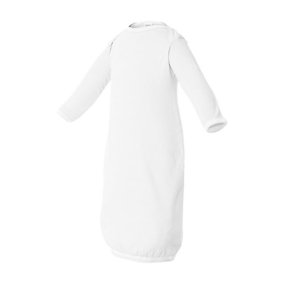 Rabbit Skins - Infant Baby Rib Layette - 4406 - White - Size: NB