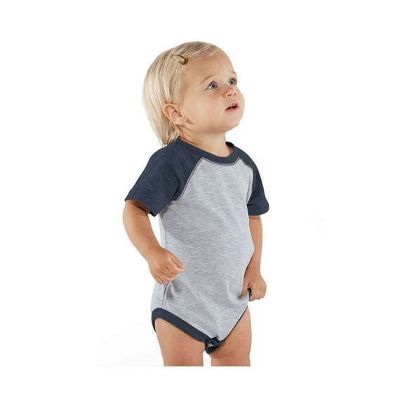 Rabbit Skins Infant Baseball Fine Jersey Bodysuit, Style RS4430