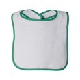 thumbnail image 1 of Rabbit Skins Infant Contrast Trim Terry Bib 1003 - Kelly Size One Size, 1 of 8