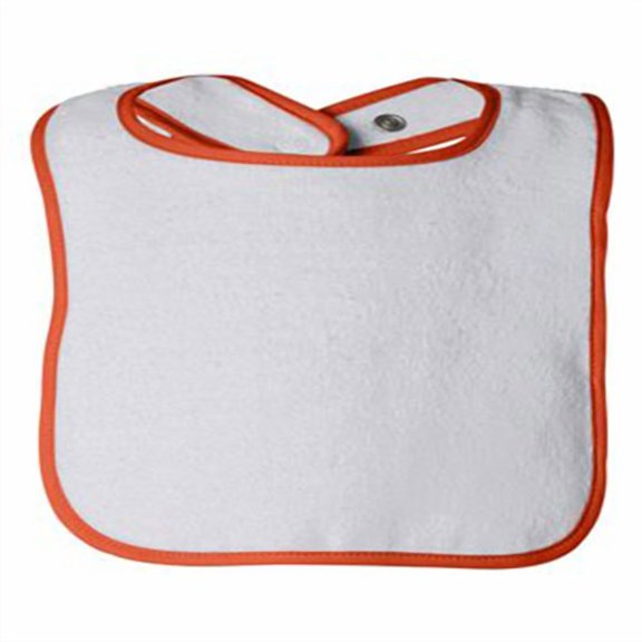 Rabbit Skins Infant Contrast Trim Terry Bib