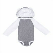 Rabbit Skins Infant Fine Jersey Character Hooded Long Sleeve Bodysuit with Ears
