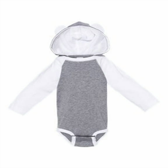 Rabbit Skins Infant Fine Jersey Character Hooded Long Sleeve Bodysuit with Ears