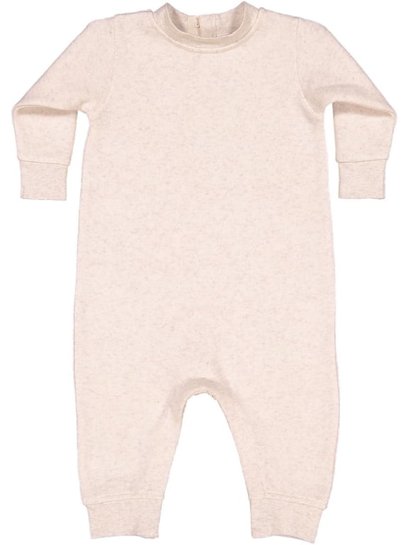 Rabbit Skins - Infant Fleece One-Piece - 4447 - Natural Heather - Size: 6M