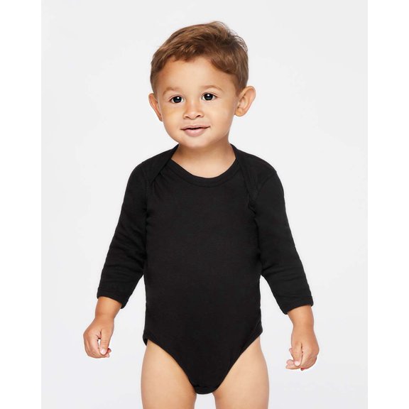Rabbit Skins Infant Long Sleeve Baby Rib Bodysuit