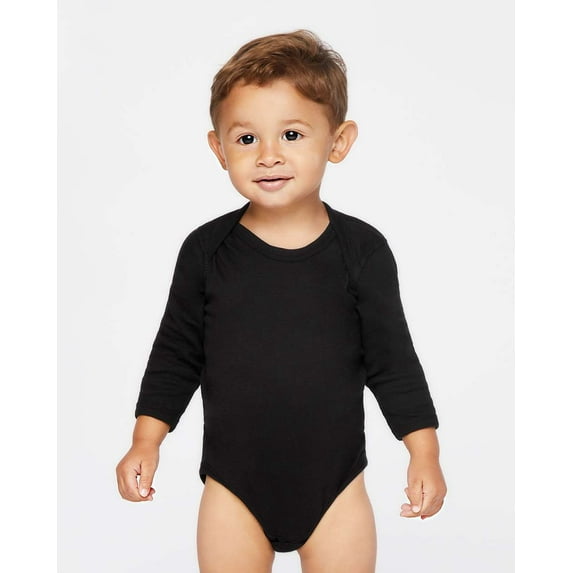 Rabbit Skins Infant Long Sleeve Baby Rib Bodysuit