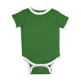 thumbnail image 1 of Rabbit Skins - Infant Soccer Ringer Fine Jersey Bodysuit - Color - Vintage Green/ White - Size - 24M, 1 of 4