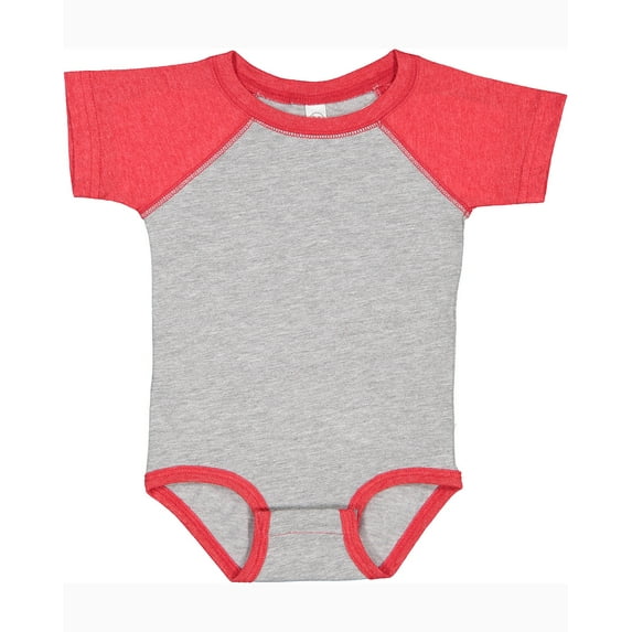 Rabbit Skins Infant Vintage Fine Jersey Baseball Bodysuit