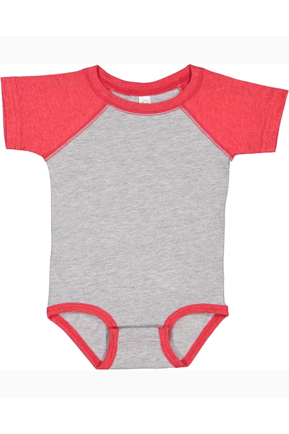 Infant Vintage Fine Jersey Baseball Bodysuit