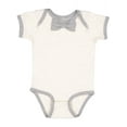 thumbnail image 1 of Rabbit Skins Baby Rib Infant Bow Tie Bodysuit in Natural Heather/ Heather 12M | 4407, 1 of 2