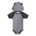 thumbnail image 1 of Rabbit Skins - New IWPF - Men - Fine Jersey Infant Short Sleeve Raglan Bodysuit with Hood & Ears, 1 of 3