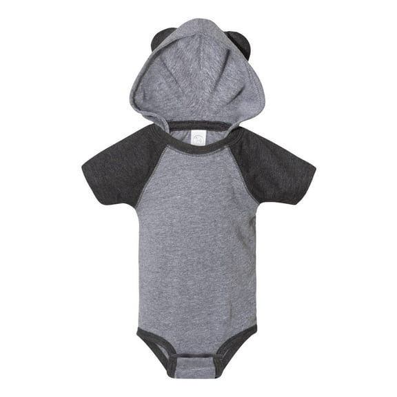 Rabbit Skins - New IWPF - Men - Fine Jersey Infant Short Sleeve Raglan Bodysuit with Hood & Ears