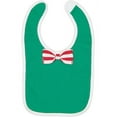 thumbnail image 1 of Rabbit Skins R1002 Infant Baby Rib Bow Tie Bib - KLY/ WH/ RD W ST - OS, 1 of 2