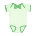 thumbnail image 1 of Rabbit Skins RS4407 Infant Baby Rib Bow Tie Bodysuit - MINT/ GRASS - NB, 1 of 2