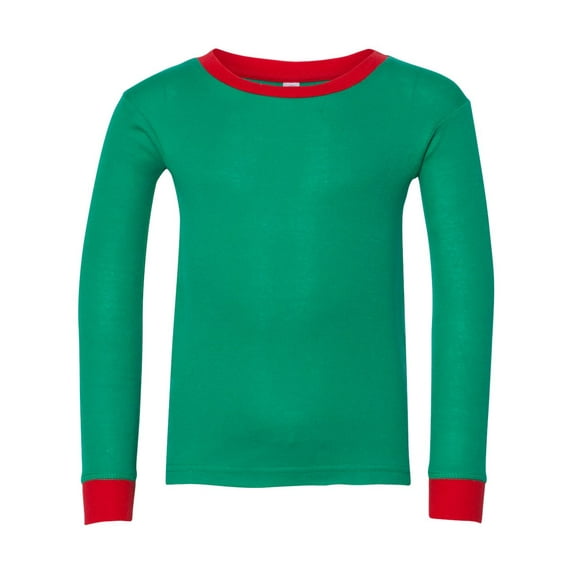 Rabbit Skins Toddler Baby Rib Long Sleeve Pajama Top Size up to 5/6T