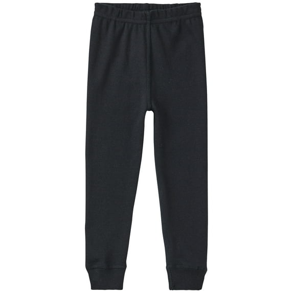 Rabbit Skins Toddler Baby Rib Pajama Pant, Black, 5/6
