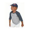 thumbnail image 1 of Rabbit Skins - Toddler Baseball Fine Jersey Three-Quarter Sleeve Tee - 3330, VN HTHR/ VN VY, 3, 1 of 1