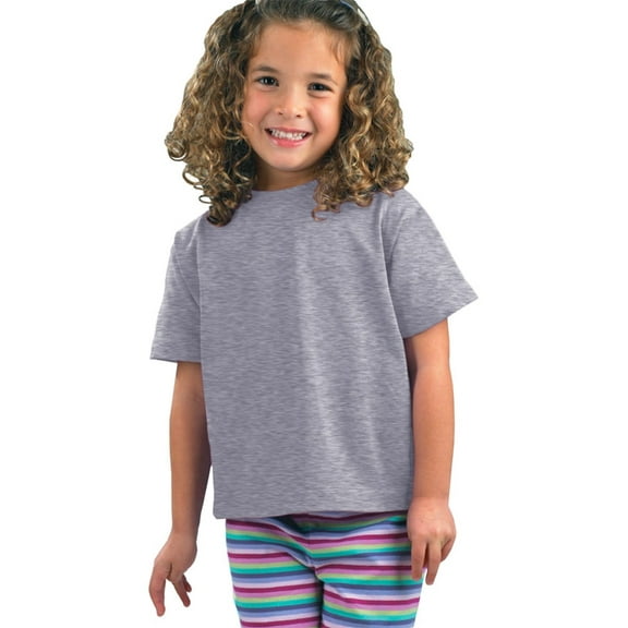 Rabbit Skins - Toddler Cotton Jersey Tee - 3301T, Heather, 7, Pack Of 2, Toddler Boys Shirts & Tops