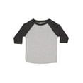 thumbnail image 1 of Rabbit Skins Toddler Fine Jersey Raglan 3/4 Sleeve Baseball Tee, Vintage Heather/Vintage Smoke, 2T, 1 of 2