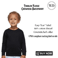 thumbnail image 1 of Rabbit Skins Toddler Fleece Crewneck Sweatshirt, Soft & Durable Kids Sweatshirt, Black,2T, 1 of 5