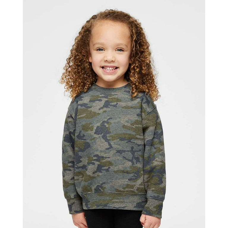 Rabbit Skins Toddler Fleece Crewneck Sweatshirt Vintage Camo Size 2T Walmart