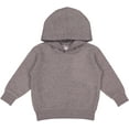 thumbnail image 1 of Rabbit Skins Toddler Fleece Long Sleeve Hooded Pullover Sweatshirt with Side Seam Pockets, Granite Heather, 4T, 1 of 5