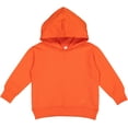 thumbnail image 1 of Rabbit Skins Toddler Fleece Long Sleeve Hooded Pullover Sweatshirt with Side Seam Pockets, Orange, 2T, 1 of 5