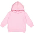 thumbnail image 1 of Rabbit Skins Toddler Fleece Long Sleeve Hooded Pullover Sweatshirt with Side Seam Pockets, Pink, 2T, 1 of 5