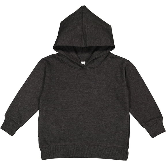 Rabbit Skins Toddler Fleece Long Sleeve Hooded Pullover Sweatshirt with Side Seam Pockets, Vintage Smoke, 4T