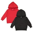 thumbnail image 1 of Rabbit Skins Toddler Fleece Long Sleeve Pullover Hoodie 2-Pack, Black Leopard/ Red, 4, 1 of 4