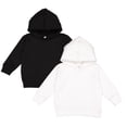 thumbnail image 1 of Rabbit Skins Toddler Fleece Long Sleeve Pullover Hoodie 2-Pack, White/ Black, 2, 1 of 4