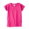 thumbnail image 1 of Rabbit Skins Toddler Girls' 100% Cotton Jersey Short Sleeve Tee, Hot Pink, 3T, 1 of 2