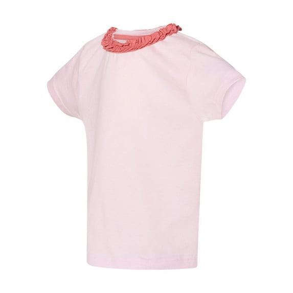 Rabbit Skins Toddler Girls' Ruffle Neck Fine Jersey Tee 3329