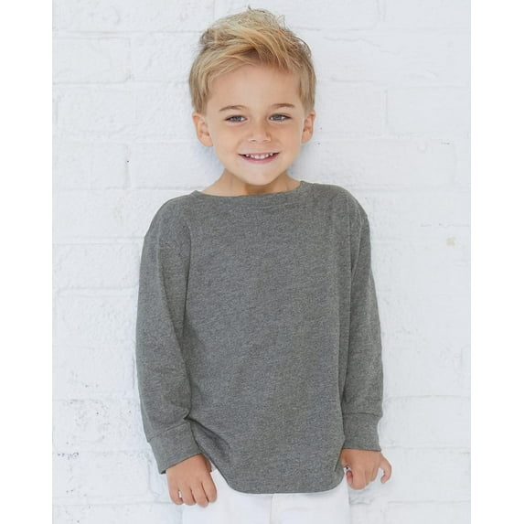 Rabbit Skins Toddler Long-Sleeve Fine Jersey T-Shirt - TITANIUM - 2T